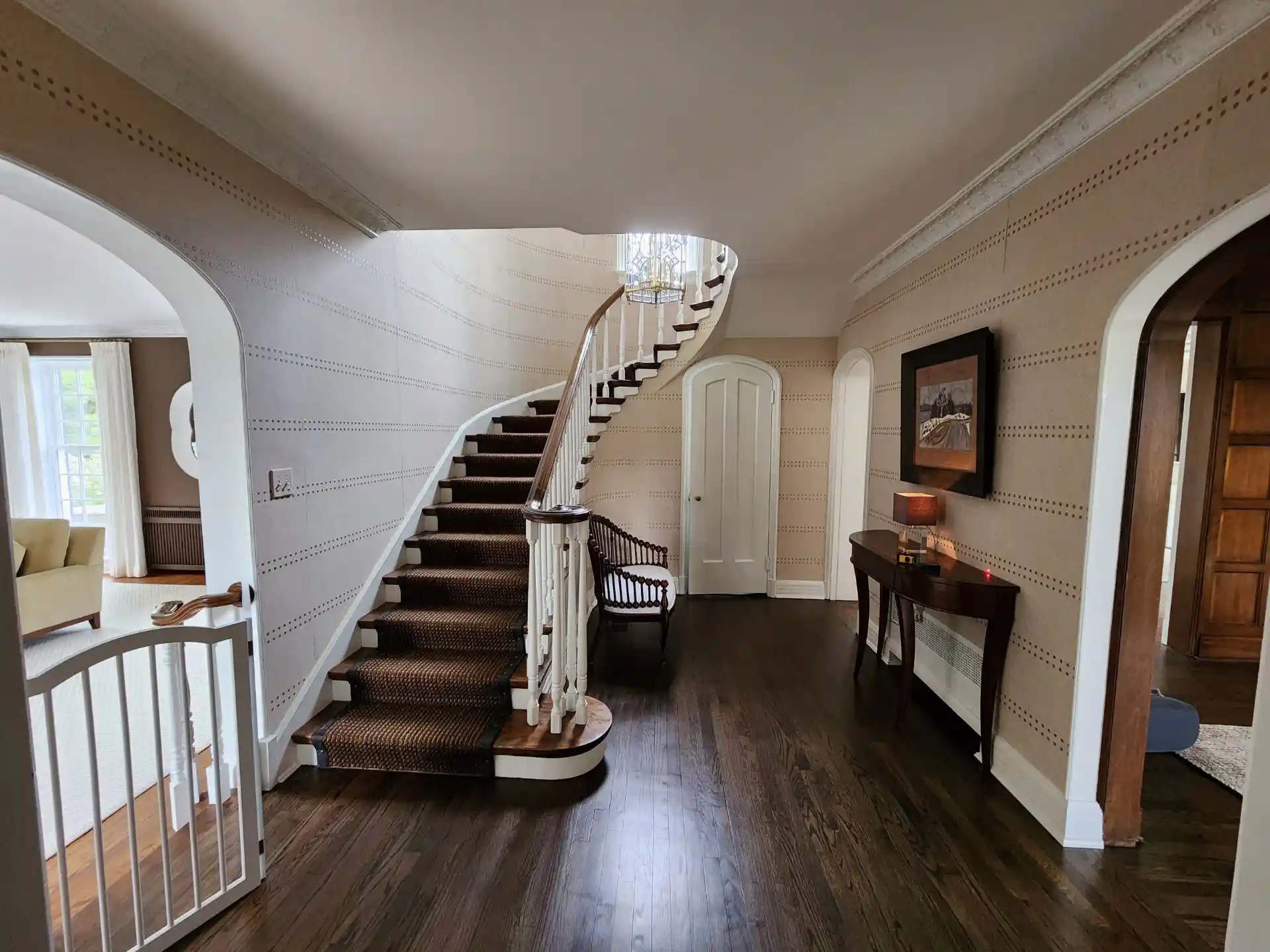 Residential wallpaper bedroom installation