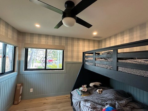 Luxury residential wallpaper installation
