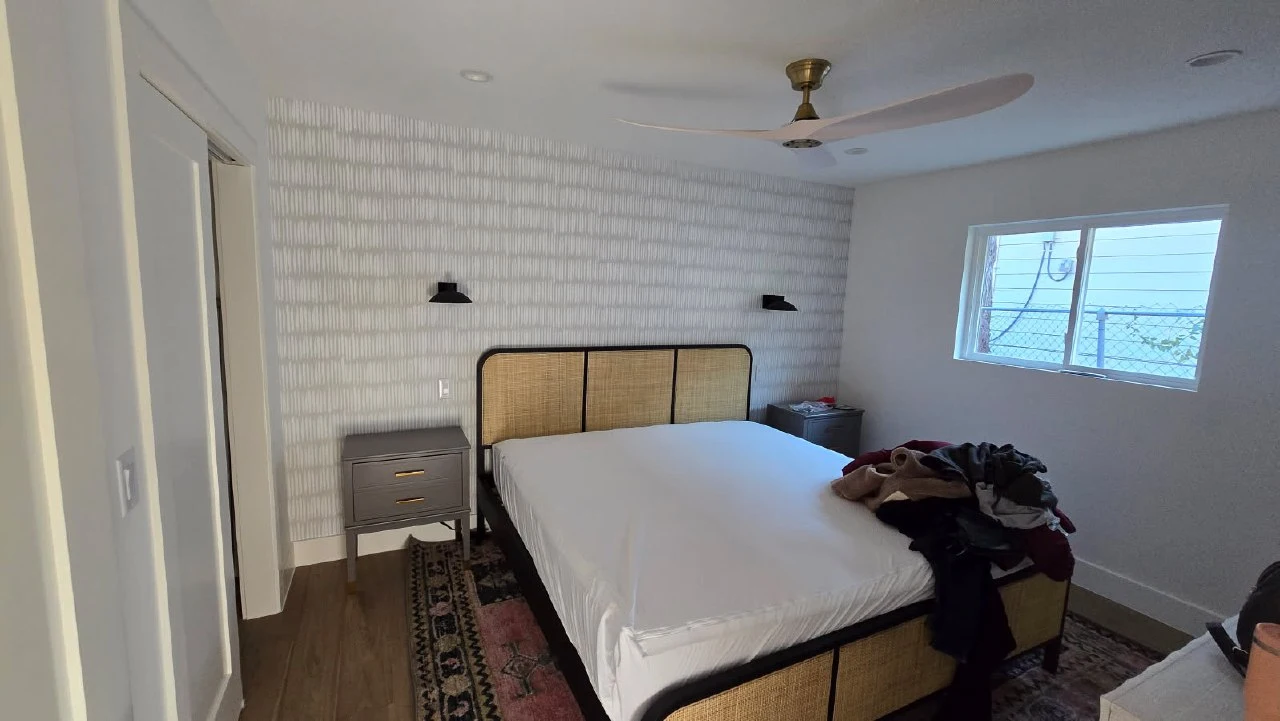 Residential wallpaper accent wall