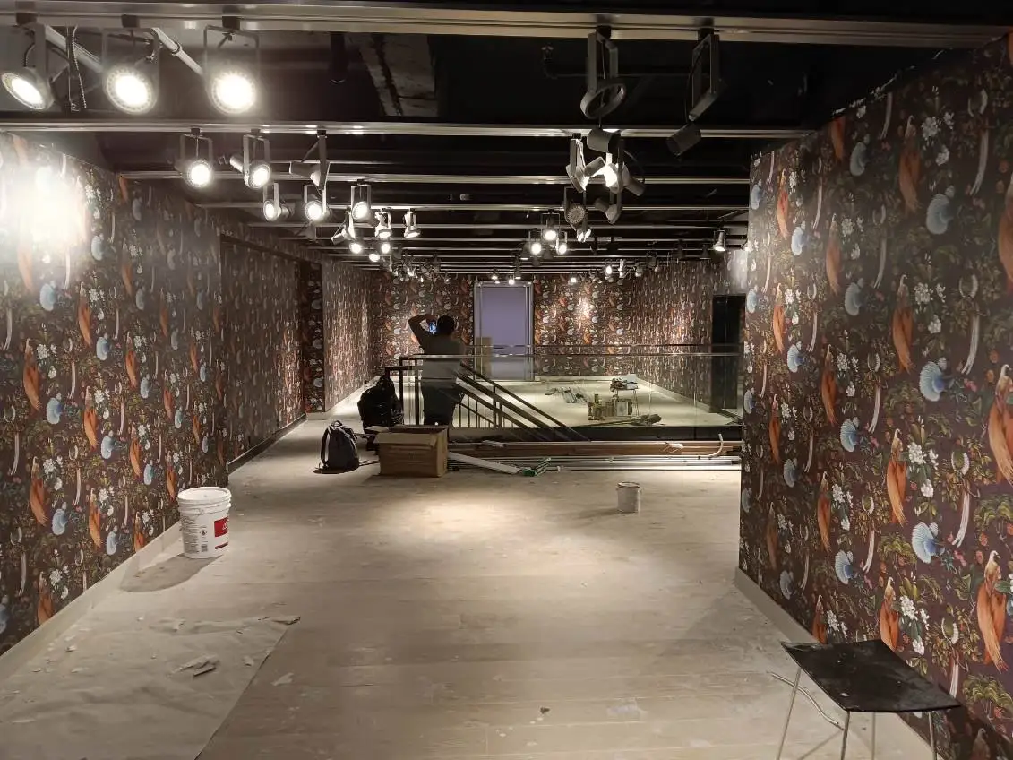 Commercial vinyl wallpaper project